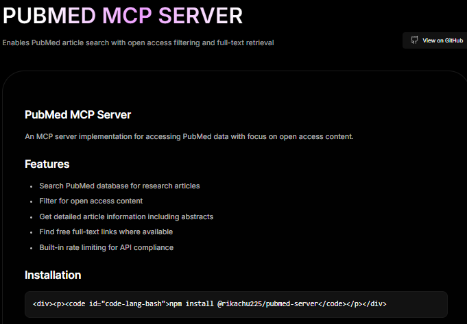 Great to see PubMed being added to Claude as one of the connectors to accelerate agentic usage in life science. For those interested, do check out the PubMed MCP server on Asmora. 

asmora.io/mcp-detail/mcp…