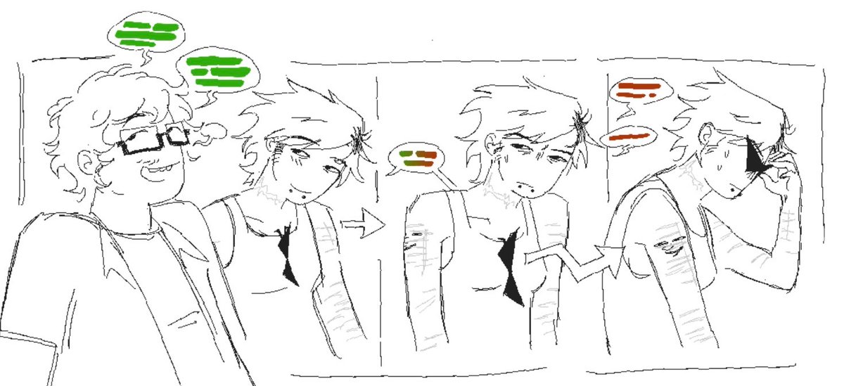 greeen2me's tweet image. "can yuo draw dirk BPD splitting (cont.)” -&amp;gt; i dont want to misrepresent anything for a disorder i dont have so. im not gonna do that instead have this that i drew for myself tje other night with no intention of posting. Cheers 🫰