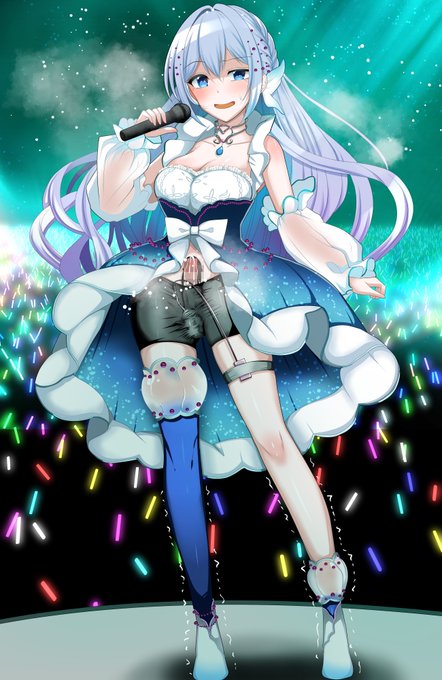 ご依頼作品を納品しましたので公開します ふたなりアイドル 勃起してるのをバレずにコンサートできるかな ご依頼ありがとうございました