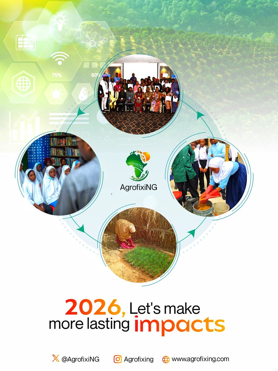AgrofixiNG's tweet photo. Welcome to 2026 

2025 reminded us why we do this work: real impact on real lives.

At AgrofixiNG Consulting, we’re building Africa’s future through food security, climate resilience, and high-impact programs for development partners and NGOs. #FoodSecurity #ClimateResilience https://t.co/WijbFpTbi8