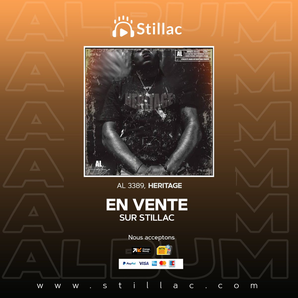 🎙️ Toujours se poser une question : qu'avons nous à léguer aux générations futures en guise D"'HÉRITAGE" !  AL 3389 regarde vers l'horizon et livre un album de 16 titres.

Le dernier projet du rappeur prolifique ici 👉 still.ac/s18s

#Stillac
#LeMeilleurDeLaZik