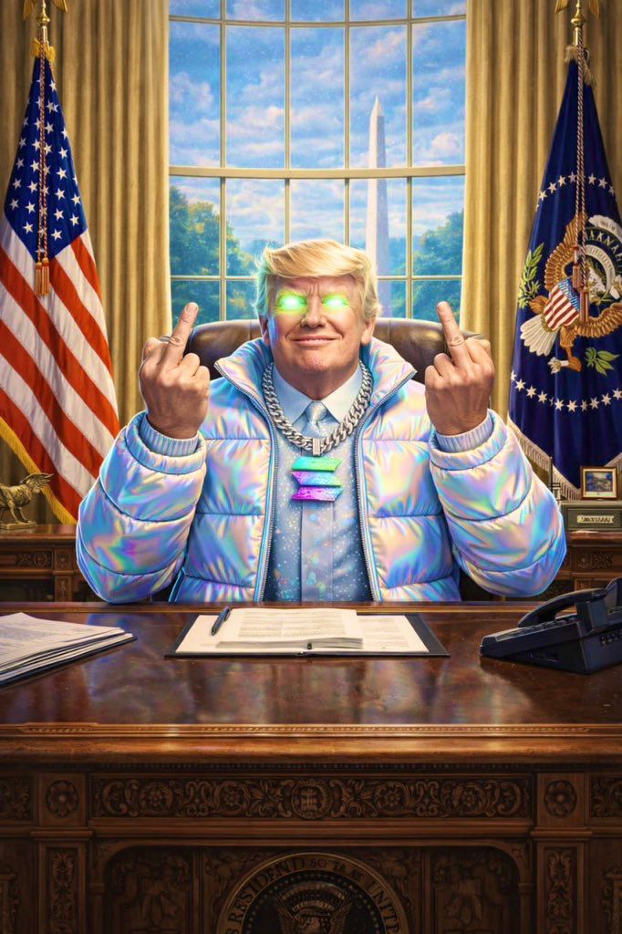 NexGen_Crypt's tweet image. No chart. No CA. No launch yet.

Just a cold meme idea cooking 
Inspired by a former president &amp;amp; internet chaos.

Still early. Stay frosty.

X: x.com/tland39401?s=21

Community: x.com/i/communities/…