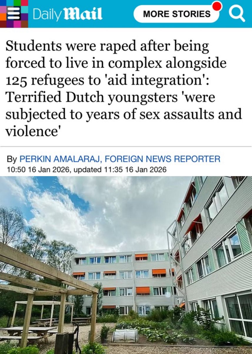 The Dutch government’s brilliant plan to house 125 ‘refugees’ with 125 students to ‘aid integration’ resulted in mass rapes and violence.

A textbook example of where mass immigration leads, and reason enough to close the borders and start deportations.