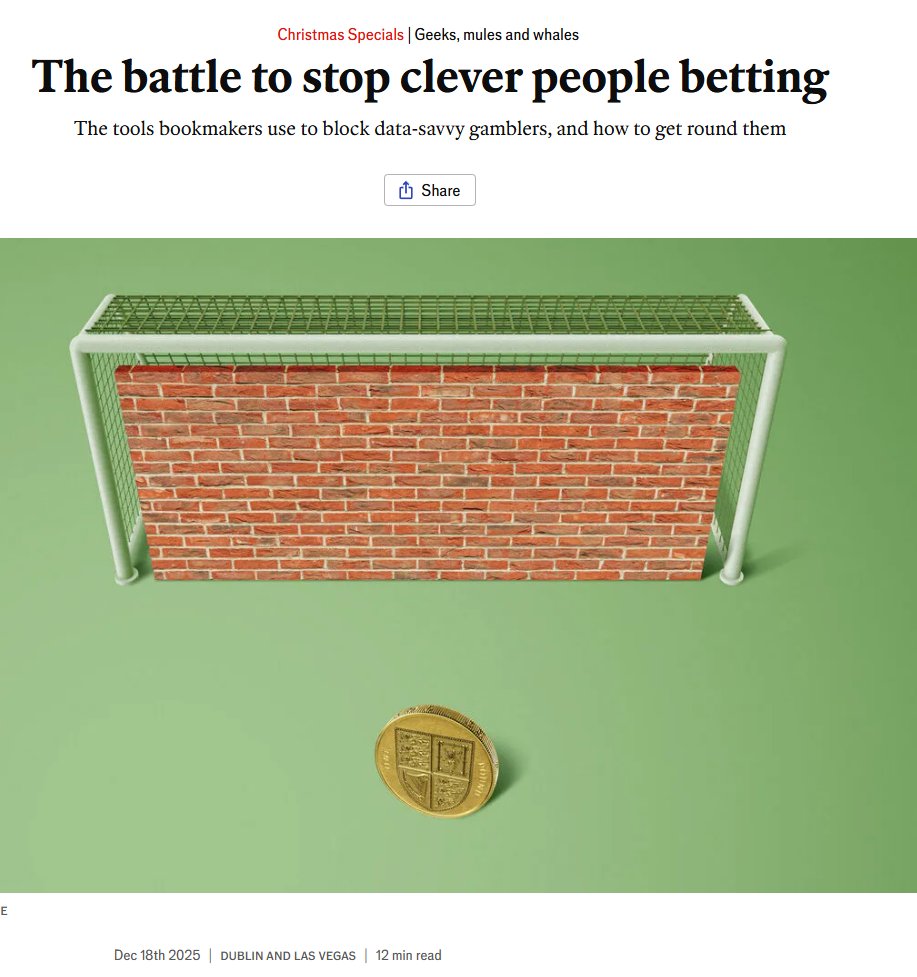 Un consultor del sector de las apuestas le dice a The Economist que 

“En el momento en que un cliente hace su primera apuesta, las casas de apuestas están 80-90% seguras de que conocen el valor de por vida de la cuenta”.

El reportaje entero trata sobre las técnicas que utilizan