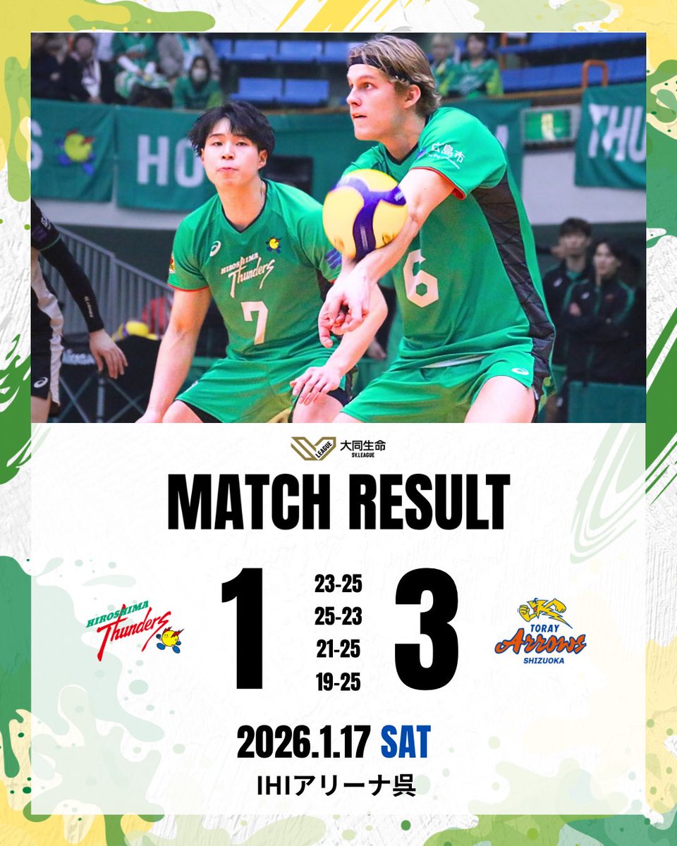 ⚡️GAME DAY⚡️ 2025-26 大同生命SV.LEAGUE MEN 第11節 GAME1 vs