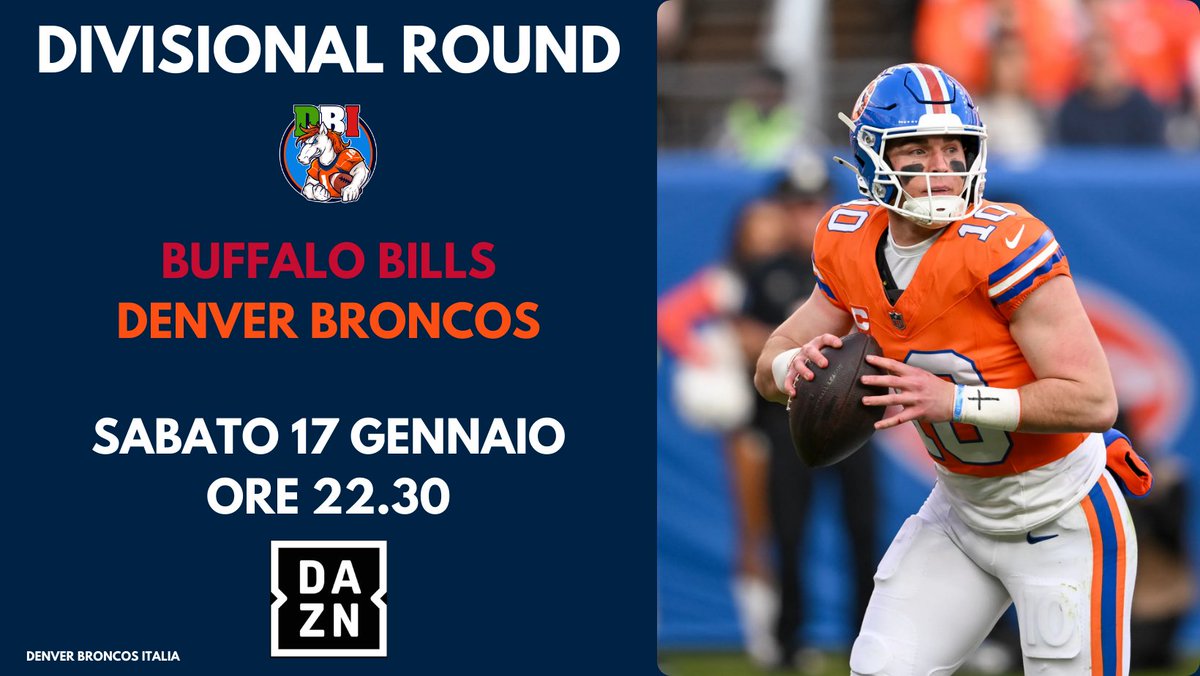 BroncosItalia's tweet photo. TODAY IS THE DAY BRONCOS COUNTRY! 

ORE 22.30

SIATECI

https://t.co/axuzGT1vkL https://t.co/9SO8dM6wch