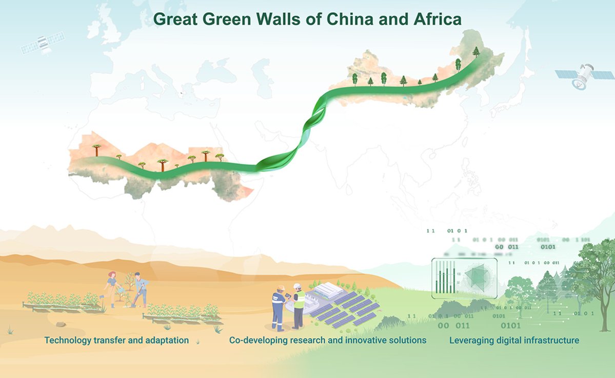 Africa’s Great Green Wall can leapfrog by learning from China’s 50-year dryland restoration experience.

Technology transfer, co-developed research &amp; digital tools are key to reaching Land Degradation Neutrality by 2030.

🔗 doi.org/10.1016/j.geos…
#GeoSus #Restoration