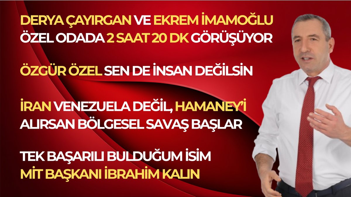 gaste_tv's tweet photo. -"Voleybolcu Derya Çayırgan Ekrem İmamoğlu ile özel odada 2 saat 20 dakika görüşüyor"
-"Özgür özel sen de insan değilsin... 48 bin fotoğraf ve videoyu sen ve CHP genel merkezi izlesin"
-"İran venezuela değil… Hamaney’i alırsan bölgesel savaş başlar"
-"Bakanlardan beğendiğim kimse yok. Beğendiğim ve başarılı bulduğum tek isim MİT Başkanı İbrahim Kalın"
-"Emekli olan vatandaşlarımız iktidarımızda KDV ödemeyecek

Cumhuriyetçi Milletin Partisi [@cmp_genelmerkez]
Genel Başkanı Reşat Şahin Öztürk [@rsahinozturkcmp]
gündeme dair önemli değerlendirmelerde bulundu

Yayın Linki...
👇👇👇👇👇👇👇👇👇👇
https://t.co/1JN8EjEbwQ