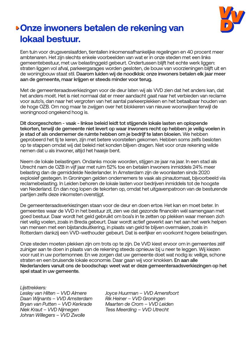 Amsterdamse VVD tweet media