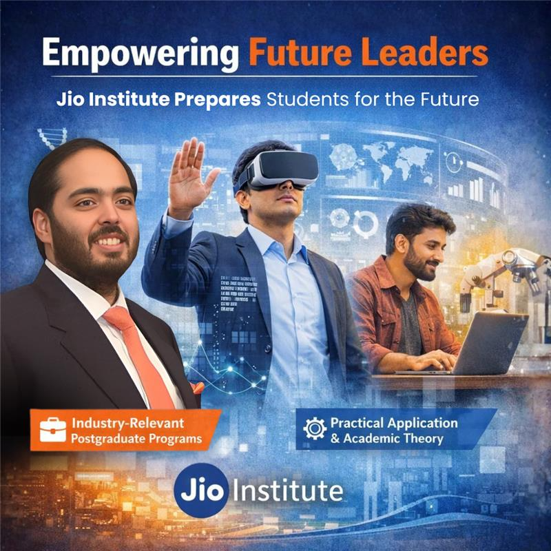 anantdadaambani's tweet photo. Jio Institute is empowering future leaders with industry-relevant postgraduate programs and a perfect mix of practical and academic learning. #JioInstitute #FutureLeaders #EducationForTheFuture #EmpoweringStudents #PostgraduatePrograms #InnovationInEducation https://t.co/V4nSq5loqS