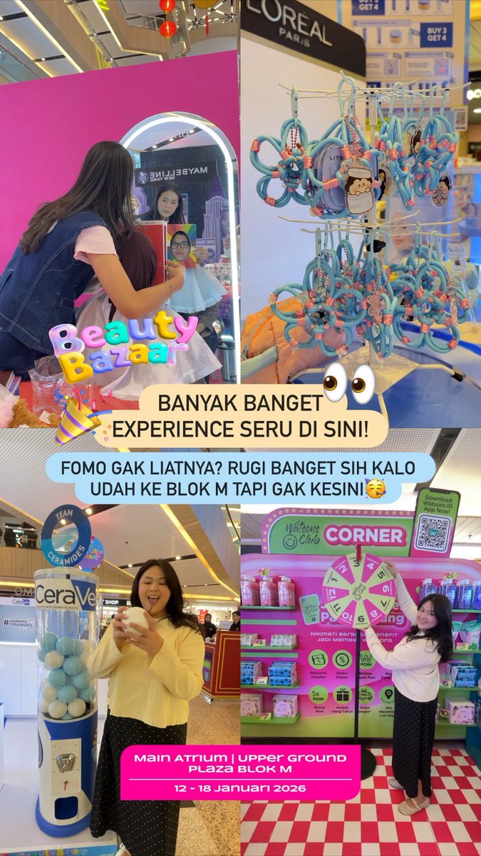 POV: Nemu Hack soal beauty🤩

Banyak yang nyebut Gen Z Beauty itu Tavi, Youthful Skincare itu Emina dan Affordable Makeup itu OMG!!

Yess, Min Nabs setuju sih👀💖
Dann semua itu ada di Beauty Bazaar Blok M Plaza🛍️

Besokk hari terakhir nihh, masa iya gak mau mampir? Rugi dongg🤪