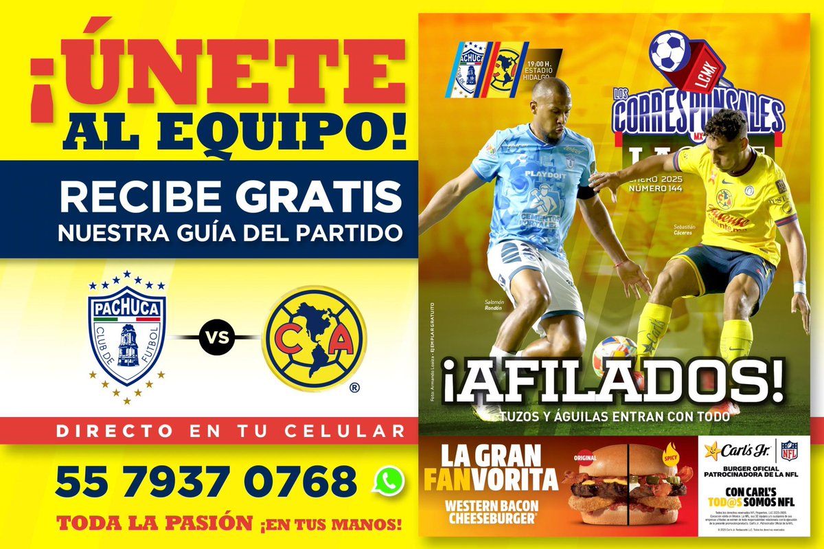 GRAN PARTIDO, GRAN INFORMACIÓN ⚽️✍🏼📰
#Tuzos recibe al #América este domingo, en el Hidalgo 🏟️ Volvemos a la alineación con nuestra Guía del encuentro. Búscala en el estadio o recíbela directo a tu celular. Es gratuita!