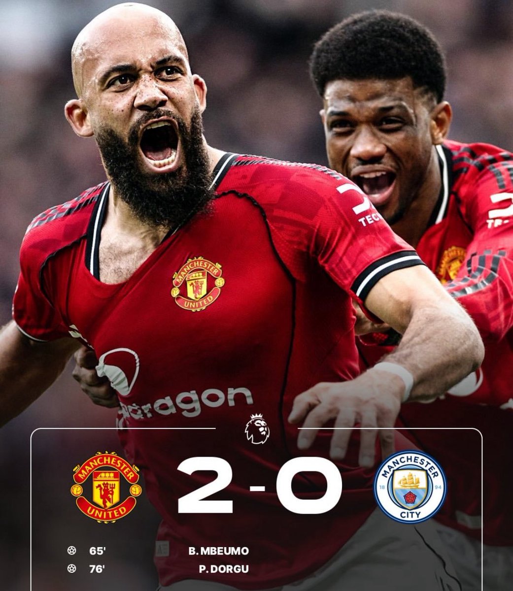 Bruno masterclass and assist 
Dorgu goal 
Mbeumo goal
Cunha assist 
Clean sheet
Martinez and Maguire masterclass
Pep Crying 
Erling Haaland ghosting 
Cherki didn’t kill us 😂😂😂
Michael Carrick is the GOAT 
Title charge back on  
SWEET REVENGE