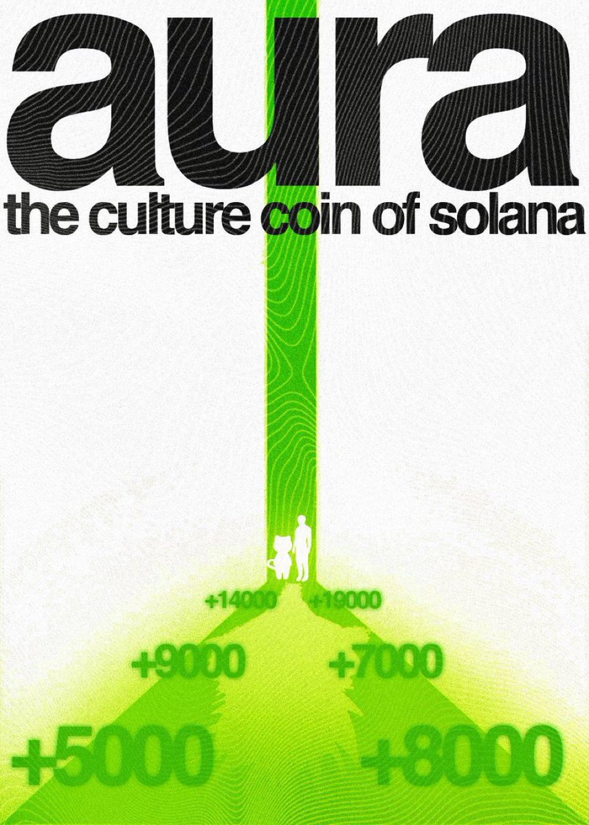 Vision rises $AURA ❇️ narrative worlds holders starring future. Legacy  future pull? RT claim role, follow visionary epic! @auracoinsolana #AURA  #Solana #Crypto