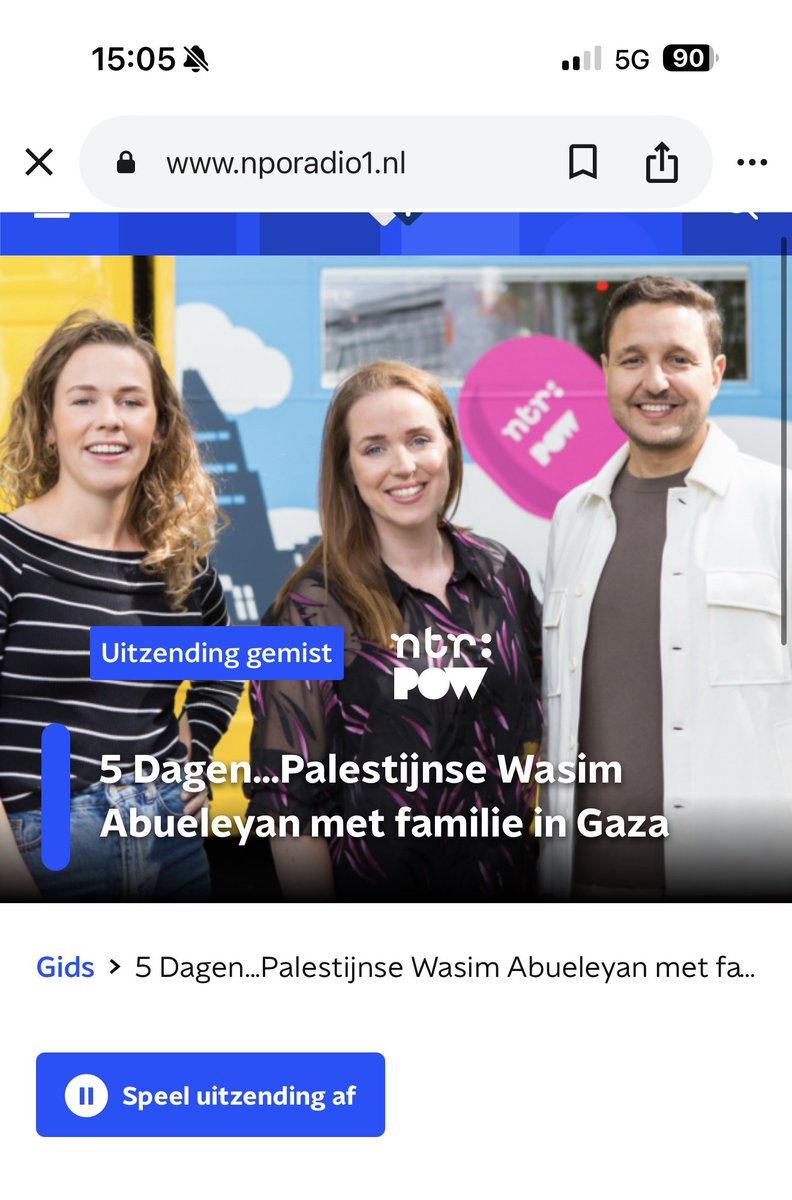 Vanaf 4.15 doet Wasim ook hier zijn verhaal. Vanaf de bank in zijn huis met zijn vriendin (!) Mara. nporadio1.nl/uitzendingen/5… Wasim is naar NL gehaald door twee kinderloze homomannen- Ad en Herman - die hem kennen via een LTBG website en aan wie hij heeft verteld dat hij