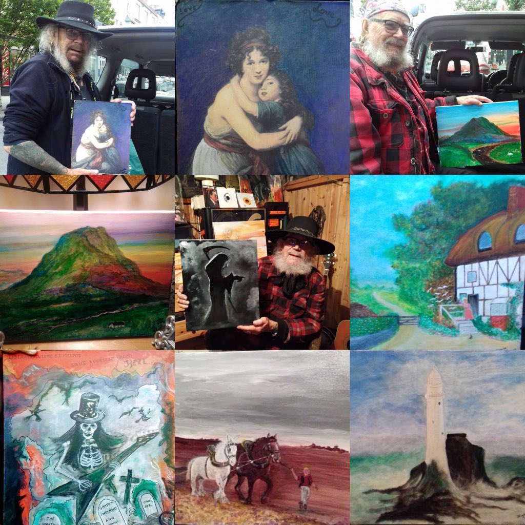 Some of my grandad’s artwork 🖼️ 

🤍🕊️🏍️