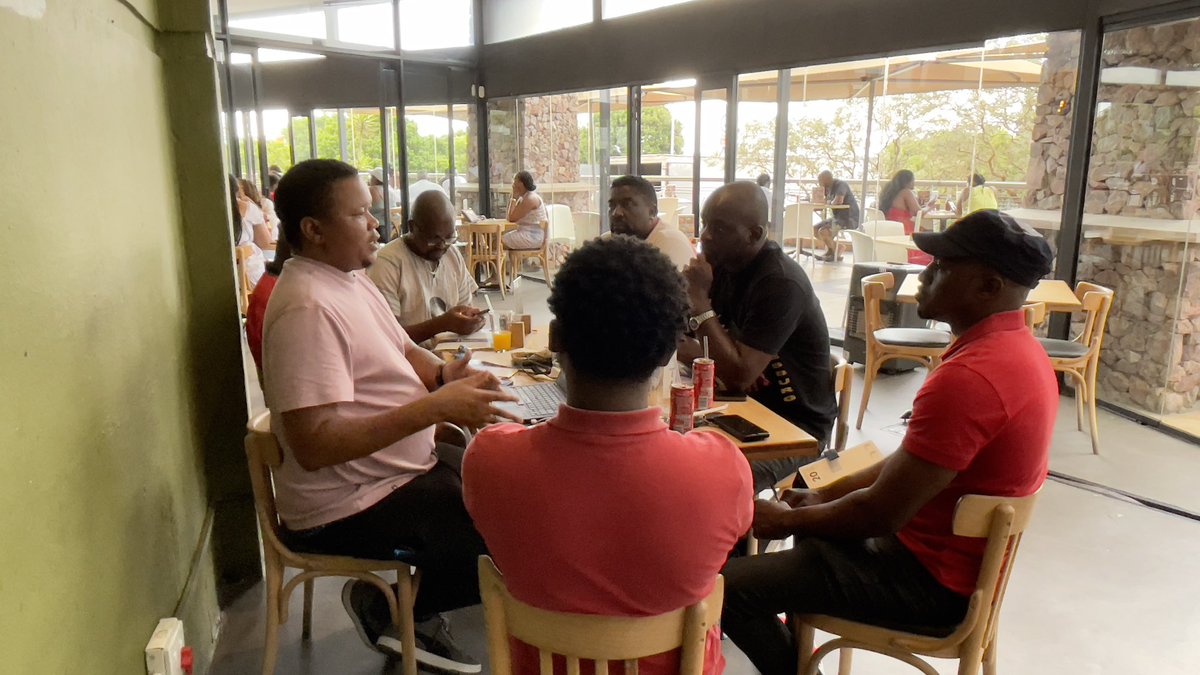 EFFMidrand's tweet photo. ICYMI♦️ 

The EFF Ward 112 leadership led by Chairman @ChairMidrand  Thabiso Telekoa and @Tsietsi_Mohale Secretary Tsietsi Mohale is engaging with the Sub-Regional A leadership led by Chairperson Klaas Seerane and Sub Regional A Secretary Lefty Lefothe to exchange notes on current and future activities in preparation for LGE 2026. 

These engagements are strategic and aimed at mapping a clear way forward for a solid, progressive programme of the EFF across the sub-regions.

Ward 112 is strategic and has consistently performed well in past elections, delivering much-needed votes for the EFF over the years.

The Journey for 2026 LGE starts NOW

Let us #Defend, #Rebuild, and #Advance the Revolution. 

#UmntanaEskolweni
#NgwanaSkolong
#EFFWARD112
#EFFREDFRIDAY