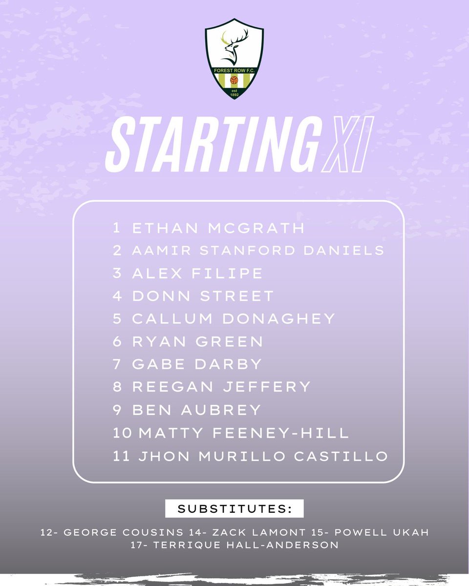 With kick off fast approaching, here’s your Frow line up 

Come on boys💪🏼