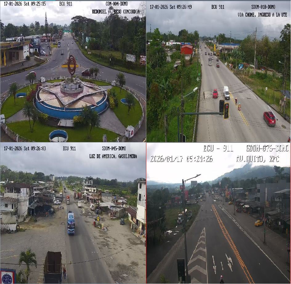 📹 Mediante el sistema de #VideovigilanciaECU911 se mantiene la supervisión continua de los principales ejes viales de la provincia de #SantoDomingoDeLosTsáchilas.

🚗 Respete las normas de tránsito y, ante cualquier emergencia, llame al 9-1-1.

#LíneaÚnicaParaEmergencias