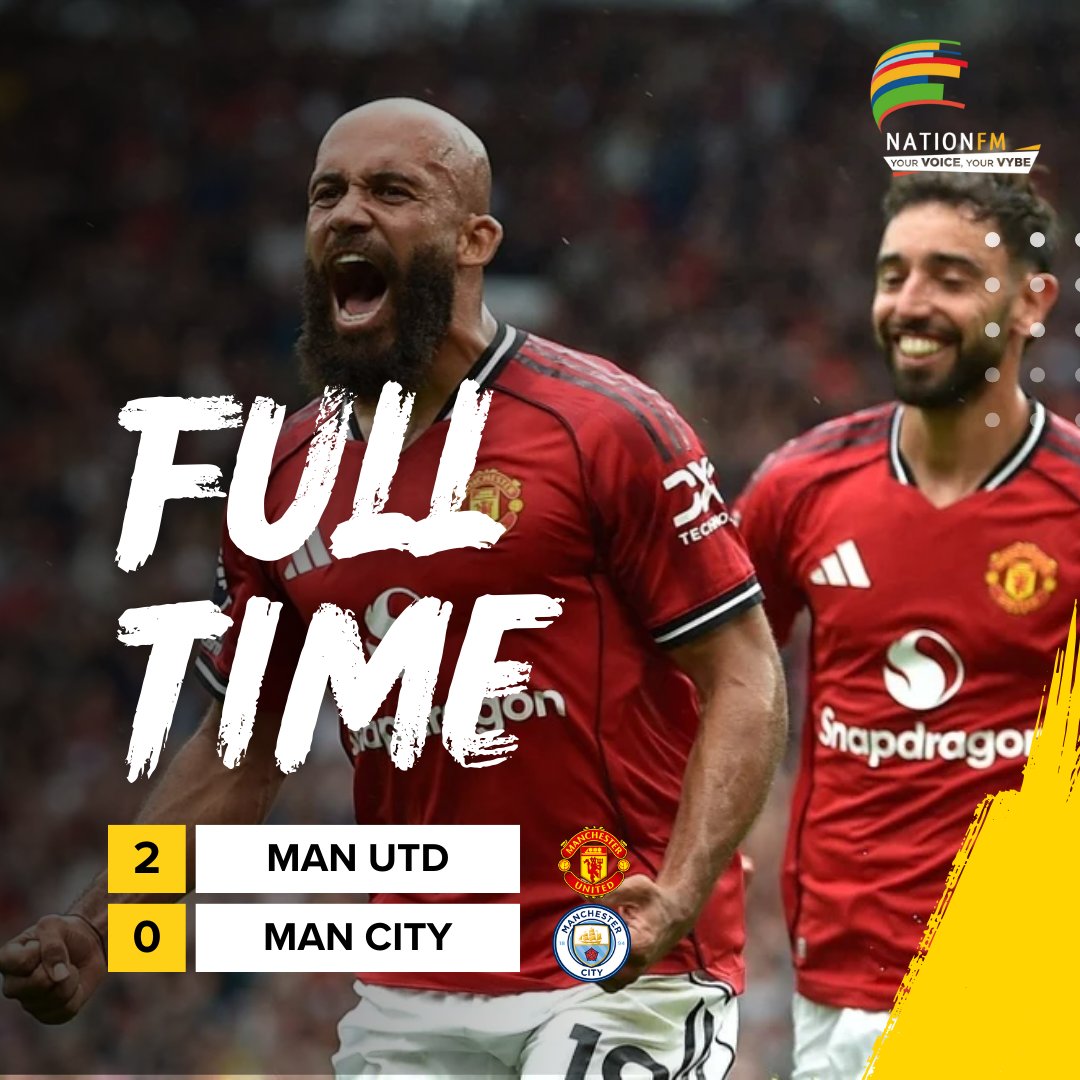 FULL TIME AT OLD TRAFFORD!
Man United 2️⃣–0️⃣ Man City
Manchester is RED tonight! 
#SportOn #NationFM #MNUMCI #PremierLeague