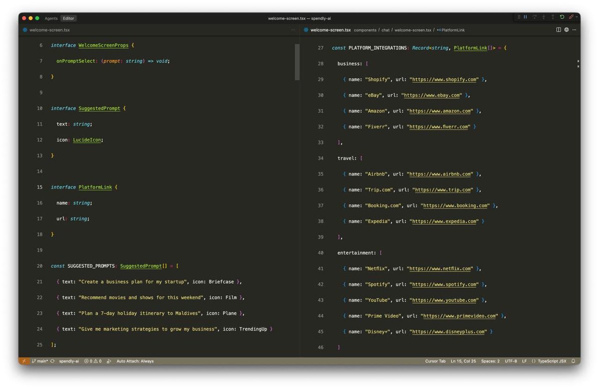 gam_rashid's tweet image. Added welcome suggestions + platform integrations to the Spendly AI onboarding flow today.
Helps new users understand both the “actions” and the “destinations”.

Full usage walkthrough video drops tomorrow.