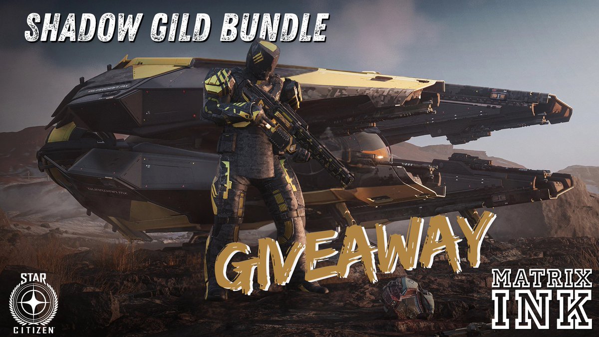MatrixINK247's tweet image. Enter to win the #StarCitizen Shadow Gild Bundle! A Shadow Gild paint for the Guardian series ships and the Shadow Gild Palatino Armor set with backpack and Energy LMG!

Giveaway will be January 31st! (subject to change) Winner must be following to win!

twitch.tv/matrixink247