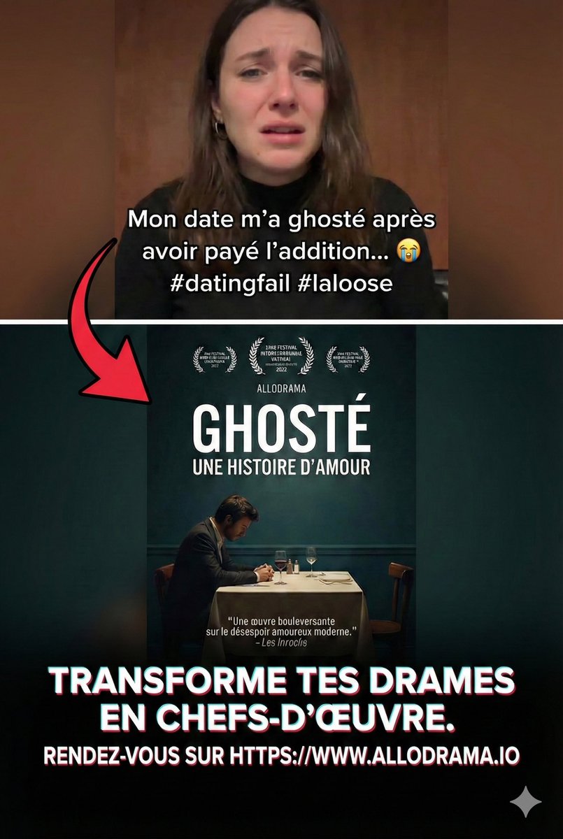 flashbackAIoff's tweet image. Ta vie est un film (mais un film nul) ? On en fait un chef-d’œuvre. 🎬✨
#cinema #film #drama #tinder #allodrama 

👉 allodrama.io

Poste ton affiche en réponse ! 👇