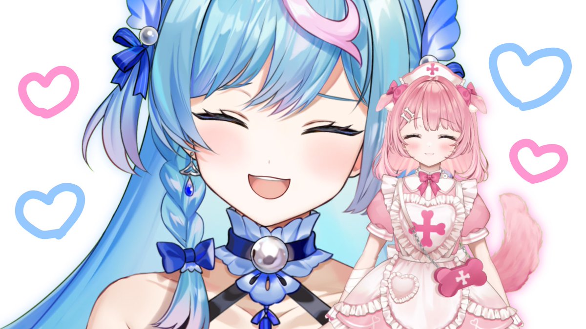 配信ありがとうございました🐬⋆｡꒦ 
こころ先輩との初コラボ緊張した〜.ᐟ.ᐟ先輩のいろいろなこんなこと知れて仲良しになれました(ᐢᴖ ·̫ ᴖᐢ)🤍
　
明日は9時からARC Raiersやります🔫