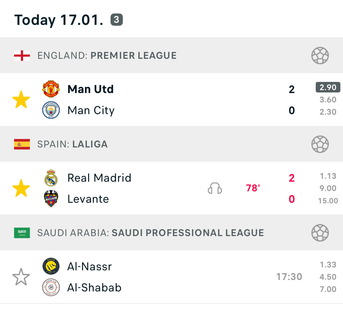 Manchested united - WIN ✅
Real Madrid - WIN ✅
Al Nassr - 🔄🔄🔄