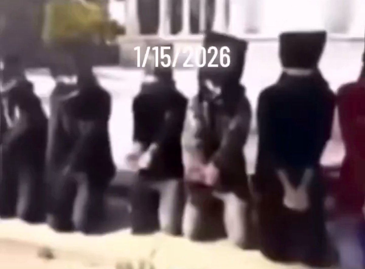 When IDF told suspected terrorists to remove clothes to underwear, social media, human rights orgs and news channels exploded with outrage. 

Khamenei’s demons cuffed and head-bagged rows of 8-13 year-old kids at school for singing anti-regime songs.

Silence.