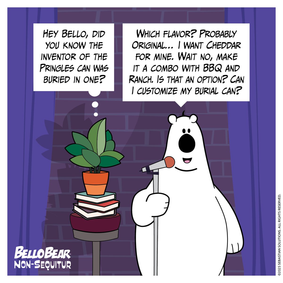 bellobeardotcom's tweet image. Bello Bear Bit 69 Custom Burial Can ❤️ Follow for Daily Comics and Live Stream Tue, Thu &amp;amp; Sat, and new Tunes monthly 🎉 Support at BelloBear.shop 20% OFF code ‘LetsGoBello’ 🐻‍❄️

#Pringles #ComedyBits #LetsGoBello #FunFacts #ComedyDuo
