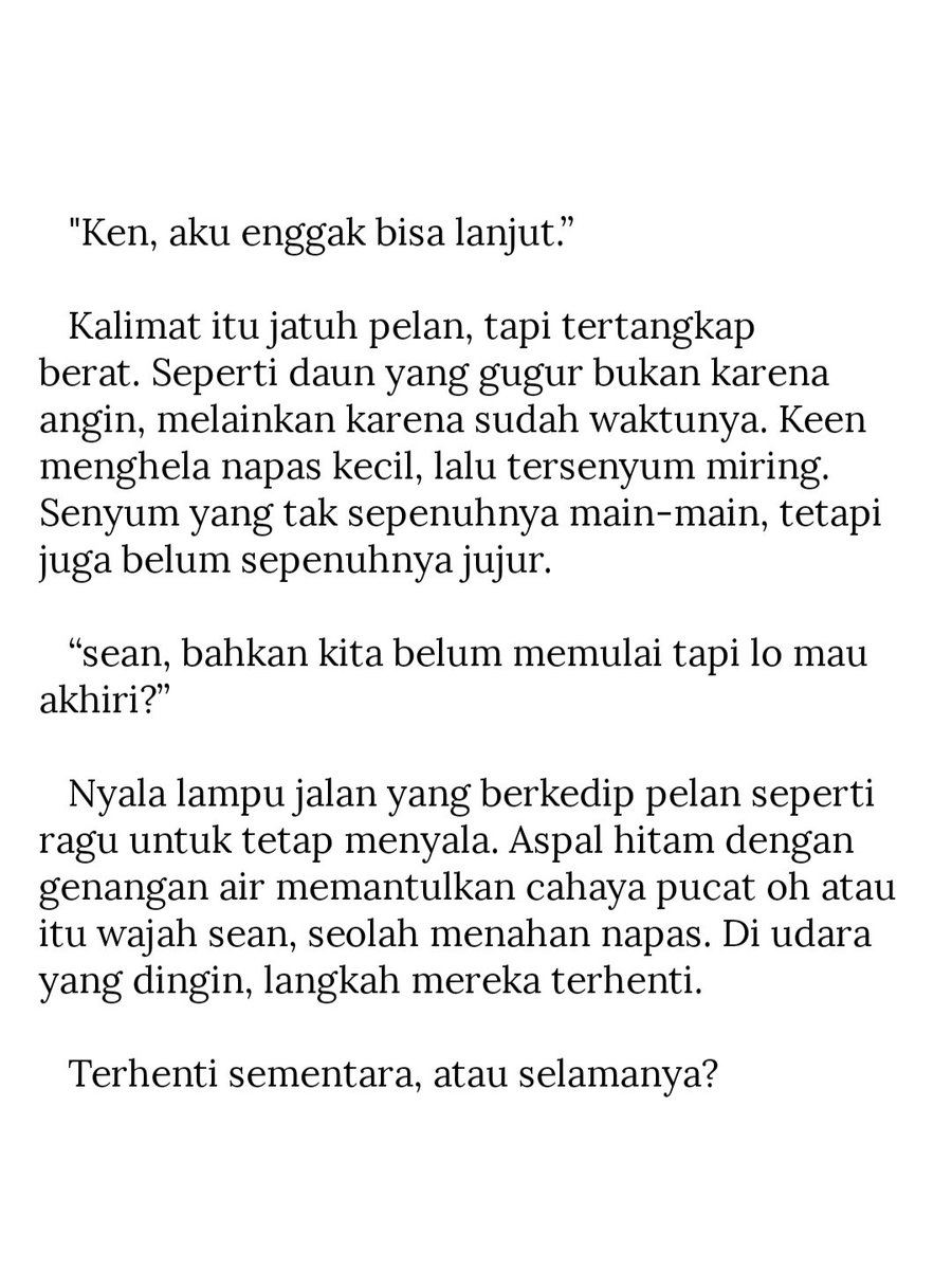 mupy_riy's tweet photo. #SeaKeen au 

   Semester baru mempertemukan mereka. Keno terlalu berani untuk mendekat tapi sebelum semakin jauh, sean memilih berhenti—bukan karena tak ada rasa. Namun ia tahu yang paling berbahaya bukan norma, tetapi perasaan yang tumbuh tanpa pernah diberi izin untuk mulai. https://t.co/rVCtQXXSkw
