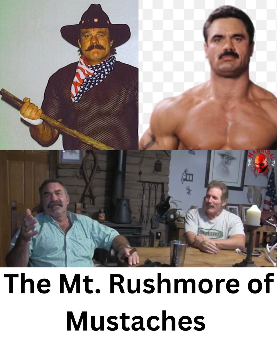 danbeastsevern's tweet photo. If there were a Wrestling Mustache Mount Rushmore, who makes your list? 🥸

Dan Severn
Don Frye
Blackjack Mulligan
Rick Rude

And does AWA-era Scott Hall deserve an honorary spot?

Drop your picks below 👇

#mustaches #wrestling #mustachestyle #follow #everyone https://t.co/zdYdWrwp1W