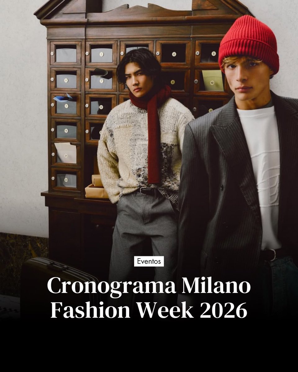 luxyfunlatam's tweet image. ¡Milán ya vibra con lo mejor del diseño! Del 16 al 20 de enero, la Milano Fashion Week inaugura oficialmente la temporada 2026. Lujo, vanguardia y el primer gran despliegue de estilo del año. 🇮🇹✨

#MFW2026 #Moda2026 #FashionWeek #FallWinter #DiversiónDeLujo