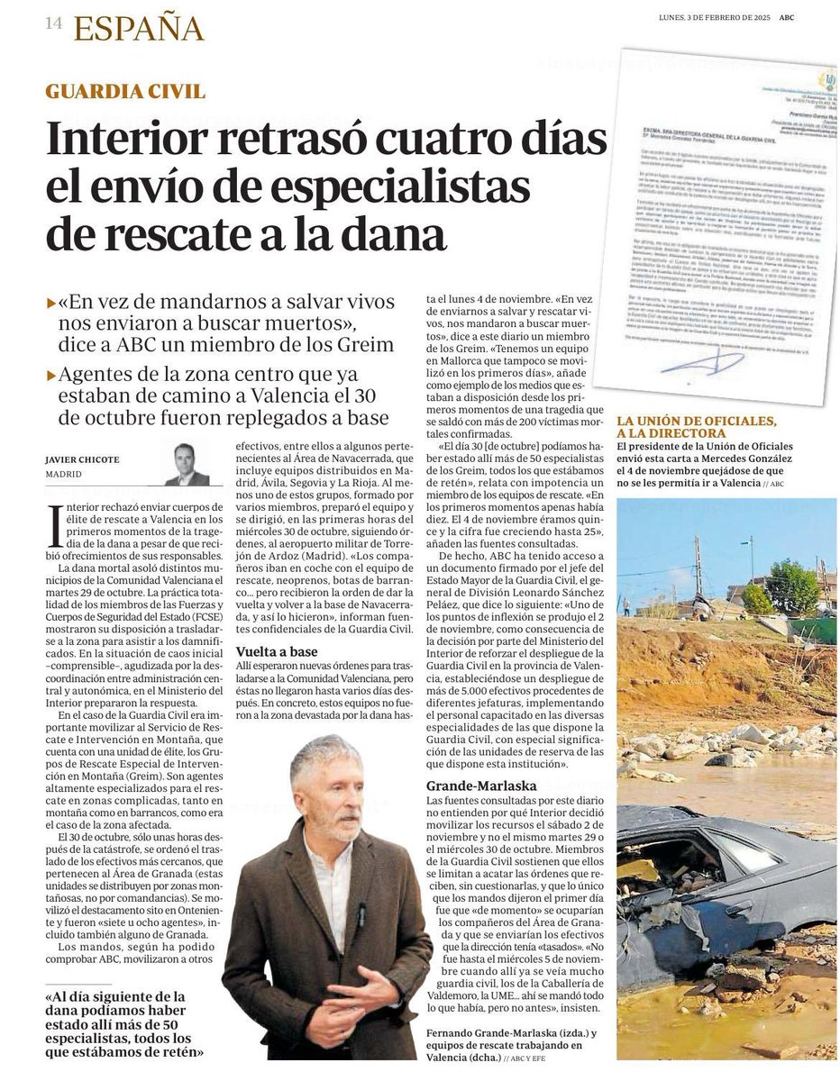 ESCÁNDALO: MARLASKA impidió durante cuatro dias que los RESCATISTAS 🆘 localizaran supervivientes tras la DANA de VALENCIA 👇

También prohibieron que policías voluntarios entraran en Valencia a AYUDAR 😱

<a href="/sanchezcastejon/">Pedro Sánchez</a> dirige un Gobierno HOMICIDA 👇🎯