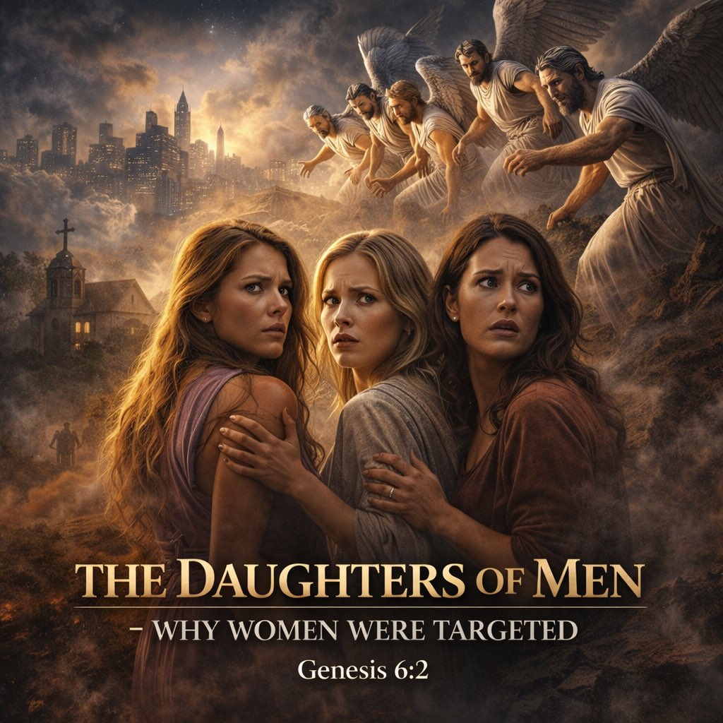 TNTJohn1717's tweet image. The Daughters of Men – Why Women Were Targeted

Introduction
When Moses wrote the sixth chapter of Genesis, he threw a grenade into the sanitized theology of the modern church. He said the “sons of God” came down and “took them wives of all which they chose” (Genesis 6:2). The…