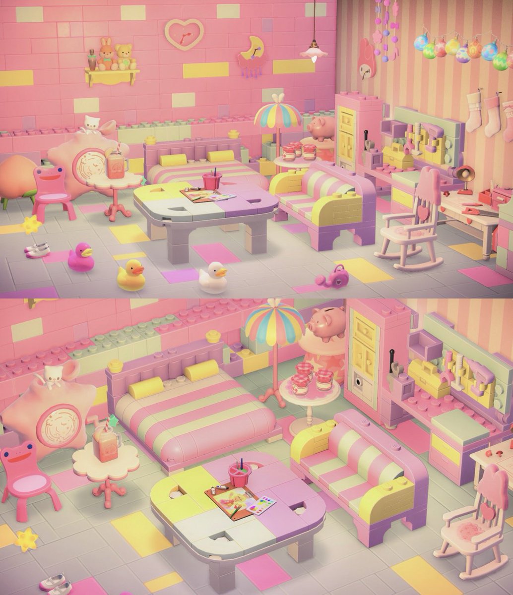 LEGO家具レイアウト🩷💛🤍

#AnimalCrossing  #acnh 
#あつ森　#あつ森アプデ