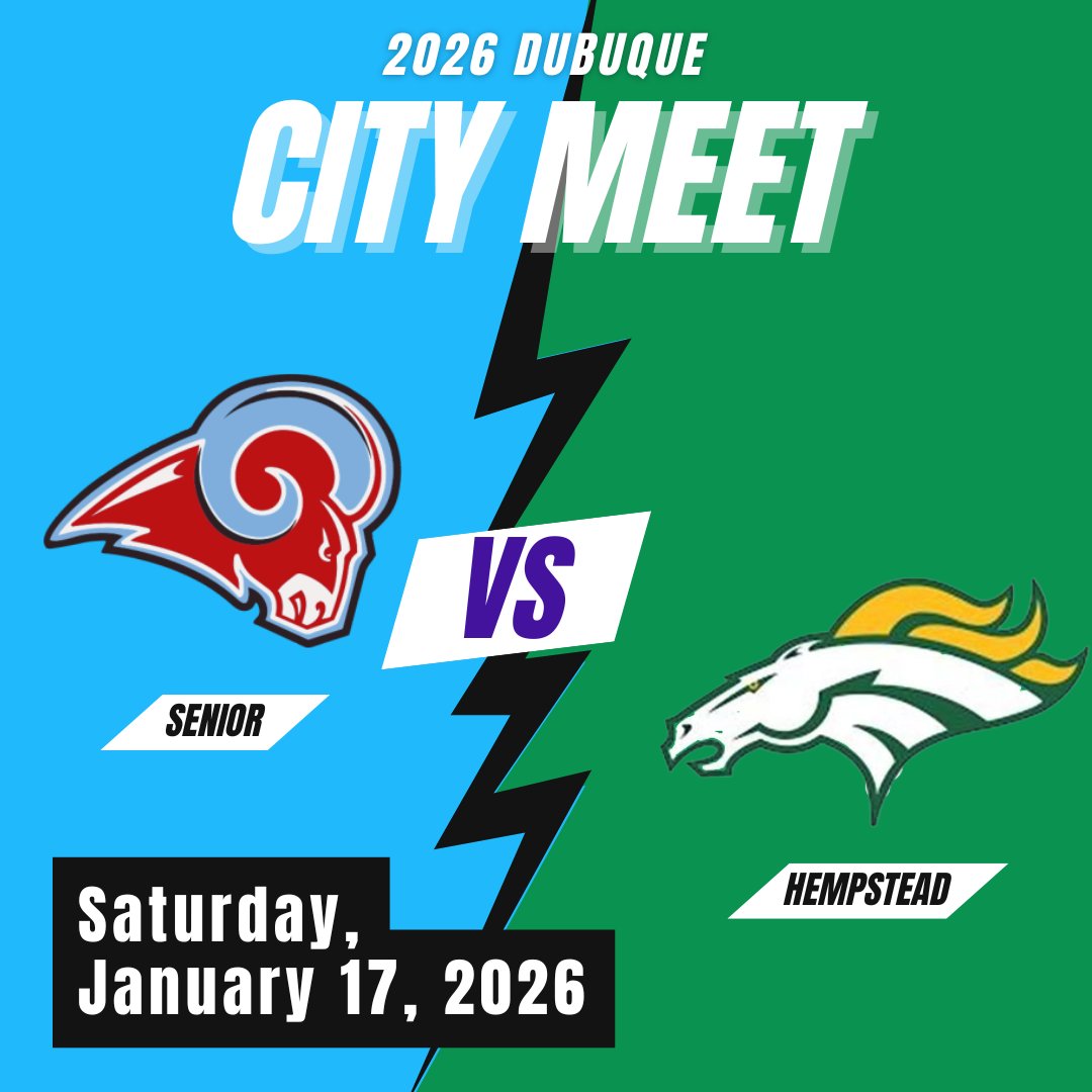 RAMScoachHuff's tweet image. The 2026 Dubuque Boys City Meet is today at 10 AM. Come see fast swims and close races throughout the meet! Tickets: tickets.gobound.com/tickets/events…