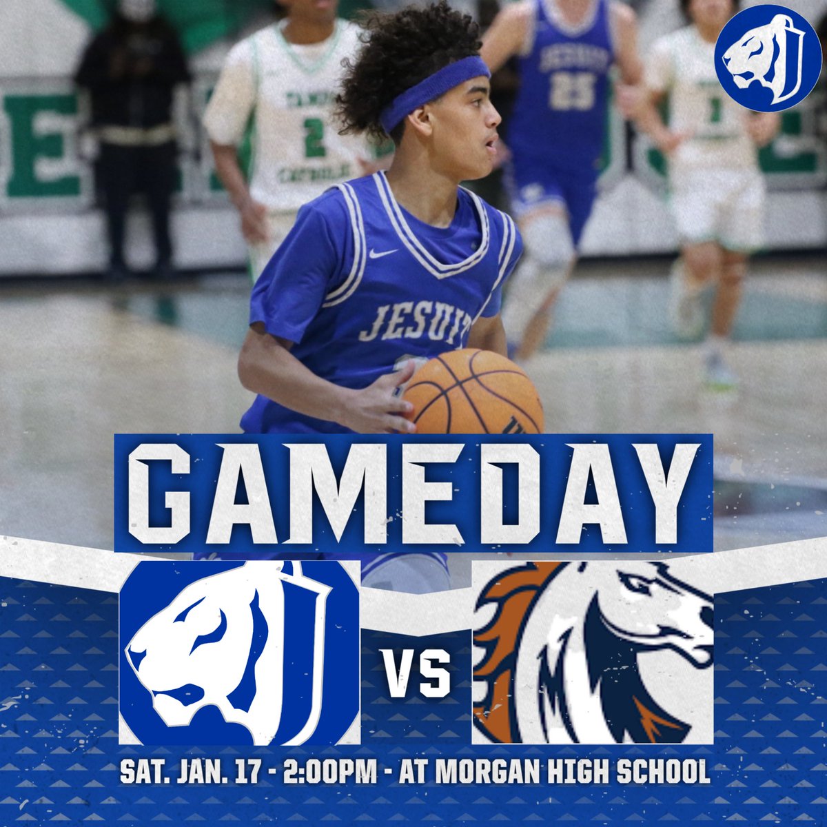 Jesuit_Tigers's tweet image. Early afternoon tip-off. 

Jesuit travels to face Morgan, let’s go Tigers! 

#AMDG #GoTigers
