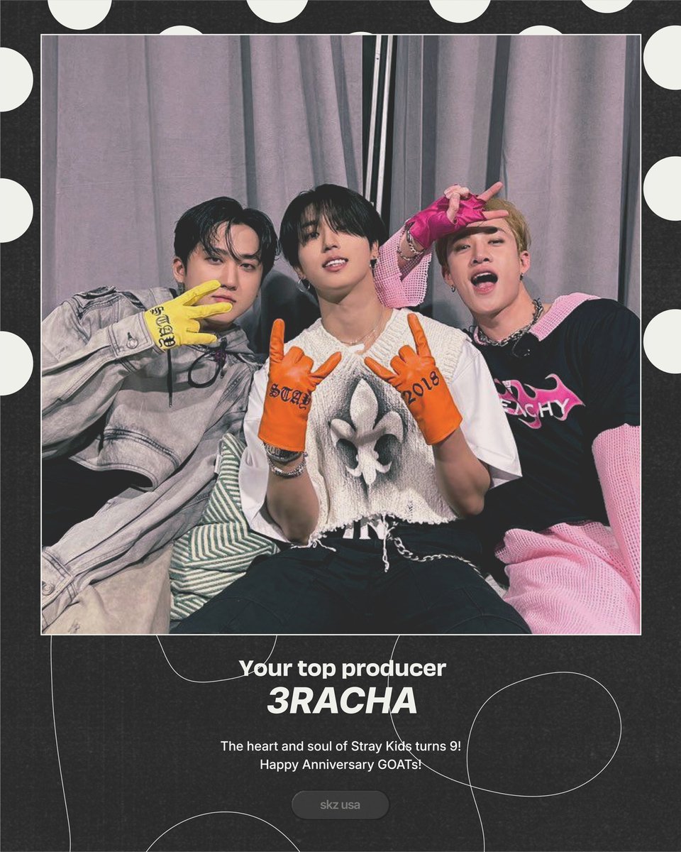 skz_usa's tweet image. 🌶️ Happy Anniversary 🐐🐐🐐 🌶️

3RACHA LOCKED AND LOADED
#9YEARS_3MINDS_1LEGACY
#3RACHA_9주년_축하해 @Stray_Kids