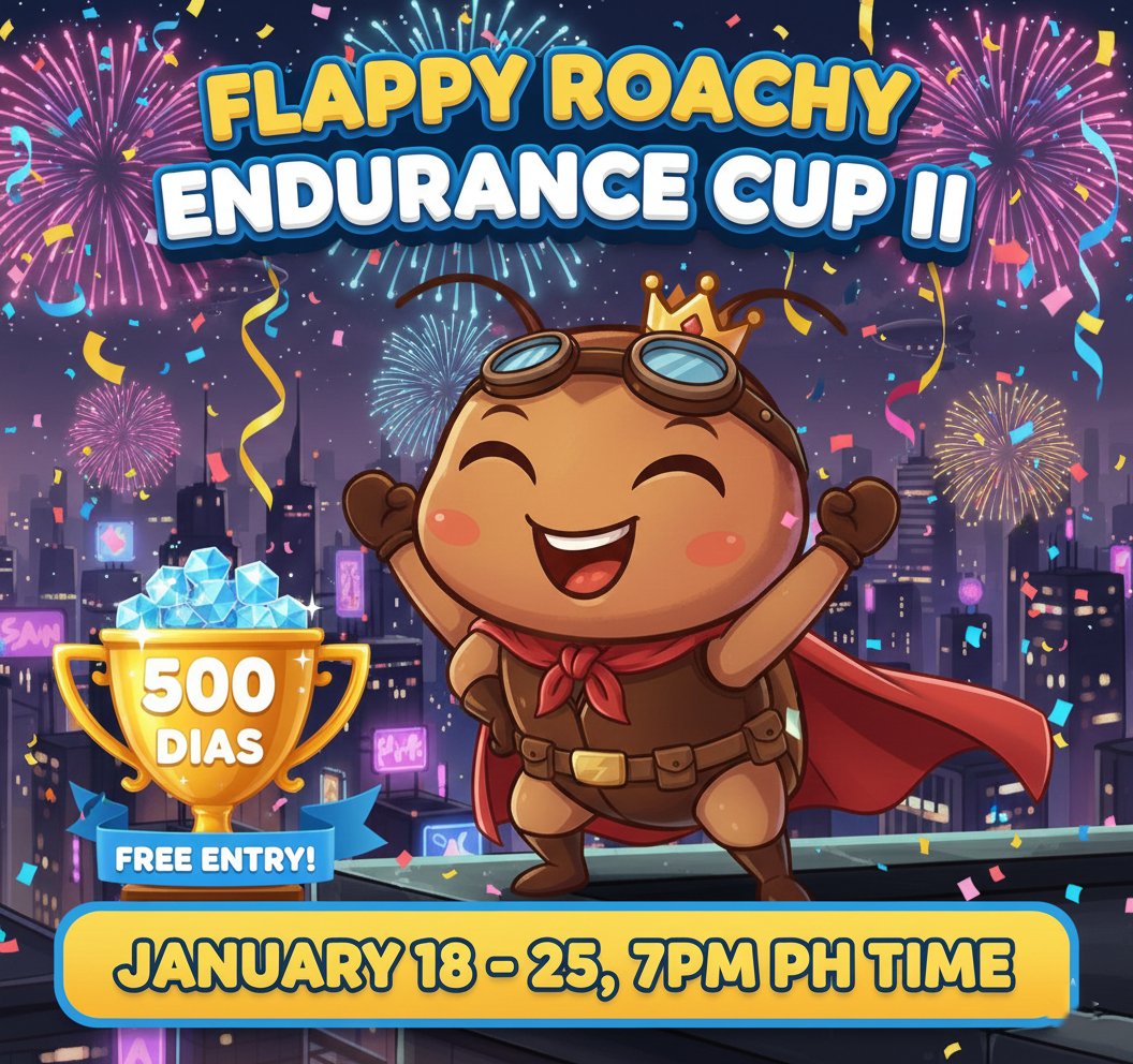 RoachyOnSol's tweet photo. You already know the vibe… and yeah, we know you missed it 😏🔥

The competition is BACK.
Not recycled. Not watered down.
UPGRADED.

Bigger prize pool for everyone.
FREE ENTRY, zero excuses.

The Endurance Cup, evolved into a real grind-for-glory arena.
Same mechanics you loved.
Better rewards that actually hit.

📅 Start: January 18, 2026 7PM PHT / 11AM UTC
⏰ End: January 25, 2026 7PM PHT / 11AM UTC

🏅 How to Win:

🔥 Top 20 players with the highest scores share the prize pool
This is endurance, not luck. Consistency wins.

🛠 How to Join:

🤖 Open BLUK: https://t.co/BMp4lCIQLL
🔗 Connect your wallet
🪳 Enter the Endurance Cup II and start flying

This isn’t just about playing anymore, it’s about who’s willing to endure, who brings the squad, who turns the grind into dominance. Every run matters. Every point counts. Every invite strengthens the cult 🪳

If you slept last time, don’t make that mistake again.
If you played last time, you already know what’s coming.
If your friends aren’t in yet, bring them in, because this is the kind of comp people talk about after it’s over.

Lock in.
Invite the crew.
Play to win.
The Endurance Cup is calling…
Answer it. 🚀🪳🔥

$Roachy #RoachyOnSol #Roachy #Play2Earn #Solana #p2e