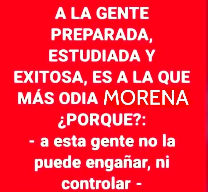 Ya estamos listos?
🤜👊
Vamos a seguirnos todos los que estamos cansados y hasta la M@DR€ de las Corruptelas P€nd€JADAS, Mentiras y farsas del <a href="/PartidoMorenaMx/">Morena</a>

UNETE ✋
#MorenaCuevaDeDelincuentes
#MorenaEsElCáncerDeMéxico
#MorenaEsCORRUPCION 
🚨🚨🚨🚨🚨🚨🚨🚨🚨