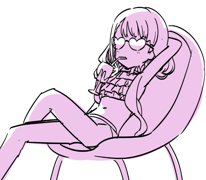 「ナイトプール凪」|アキなゃんのイラスト