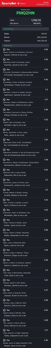dfwpehlumiiii's tweet photo. AUS OPEN on https://t.co/RhuVmdO7Iy tennis games converted to sportybet⤵️

YPHWN3 ZSFB3G PMQ2HN WJ32TQ Q94AQH -sporty🧑🏿‍💻

Follow 4 convert of codes 2 ur preferred bookies! 

Retweet 4 larger audience😤🗣️ https://t.co/HYf1CaYLvl