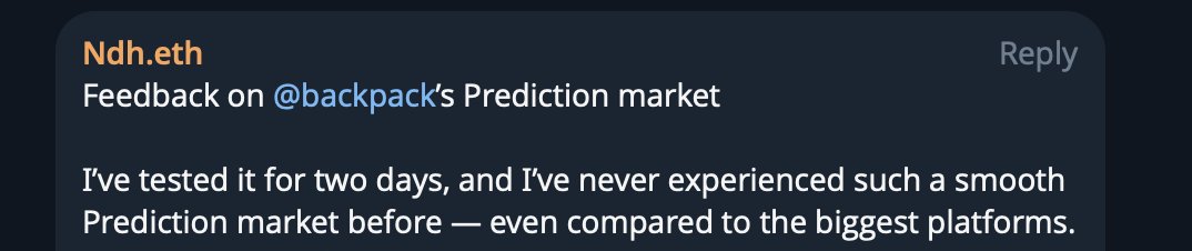 I've never experienced such a smooth prediction market before.