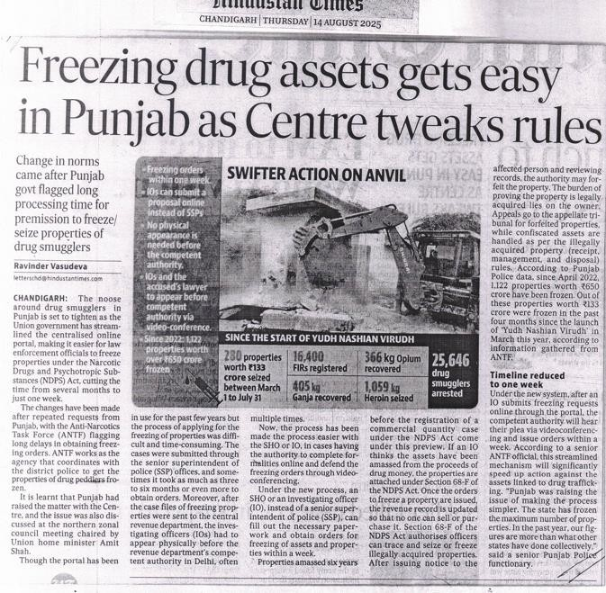 ASndhu2's tweet photo. Union Government tightens grip on drug smugglers in Punjab, streamlines central online portal to freeze properties under NDPS Act 

#WarOnDrugs #NDPSAct #Punjab #LawEnforcement https://t.co/gbHW73KKHg