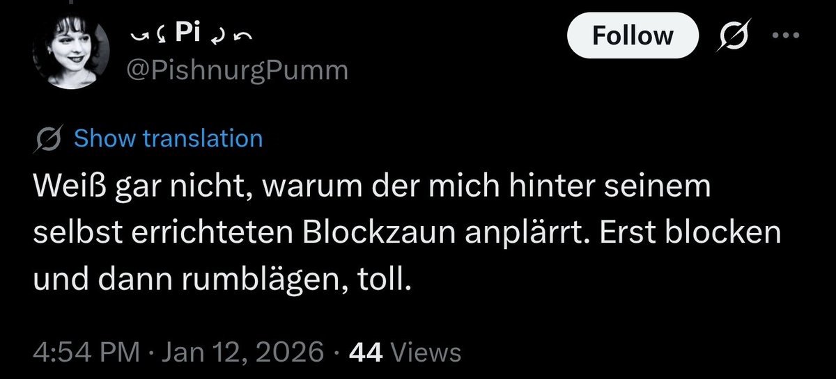 Ja nur wer hat denn den Blockzaun selbst errichtet, PissedPi? Und dann das ganze noch herausgeplärrt? Und dann noch drüber gelogen? 🤔