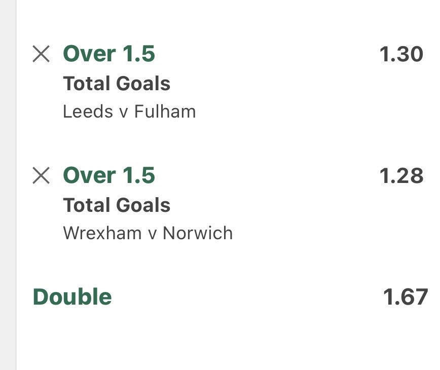 TotalGoal79's tweet image. 📝 Over 1.5 Goals ⚽️⚽️

🏦 1.67 💰

❤️ Please Retweet ❤️

#inplay #bet365 #prematch #goals #williamhill #cornertips