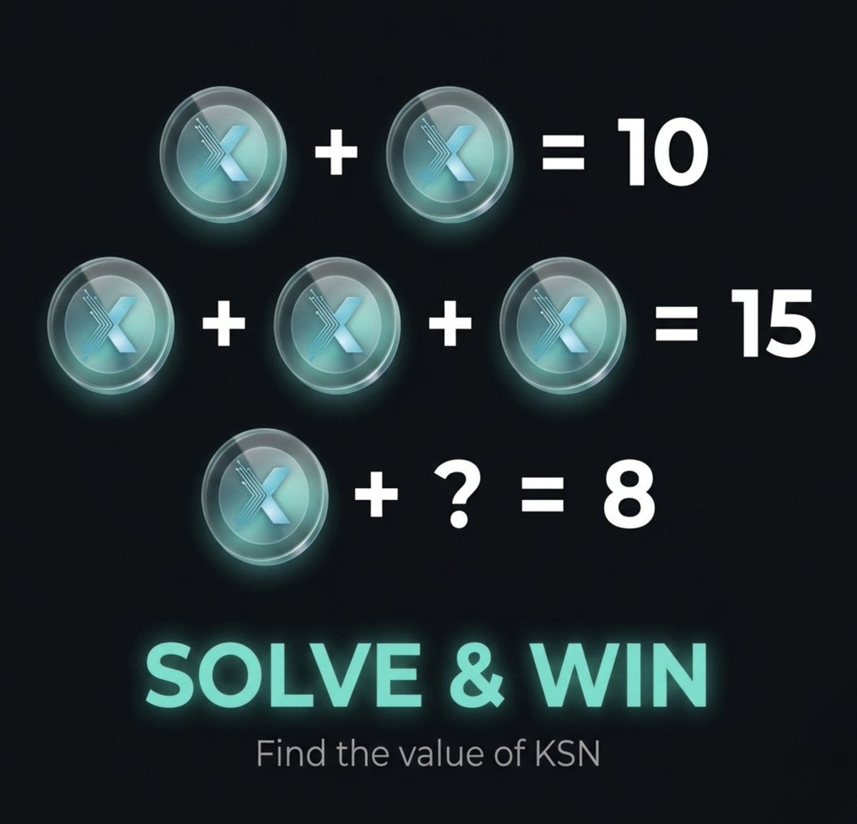ksntoken's tweet photo. 🎯 SOLVE & WIN – KSN AIRDROP 🎯

Solve the puzzle and get a chance to win 150 KSN 💎
🎁 3 random winner (from correct answers only)

🧠 Task:
Find the value of $KSN shown in the image 👆

📅 Airdrop Duration:
🟢 Start: 17 January 2026
🔴 End: 24 January 2026
⏰ Entries after this period will not be considered.

📌 Airdrop Rules (Mandatory):
1️⃣ Follow us on X (Twitter):
👉 https://t.co/MB6FJjtxEd

2️⃣ Join our Telegram Group:
👉 https://t.co/vkXLz6WsjU

3️⃣ Join our Telegram Channel:
👉 https://t.co/5x0AtwRDyU

4️⃣ Like & repost this post
5️⃣ Tag 3 friends
6️⃣ Comment your answer

⚠️ Fake accounts, bots, or multiple entries will be disqualified.
🎉 Winner will be announced after 24 Jan 2026.

 #Airdrop #SolveAndWin #CryptoGiveaway #GIVEAWAY
