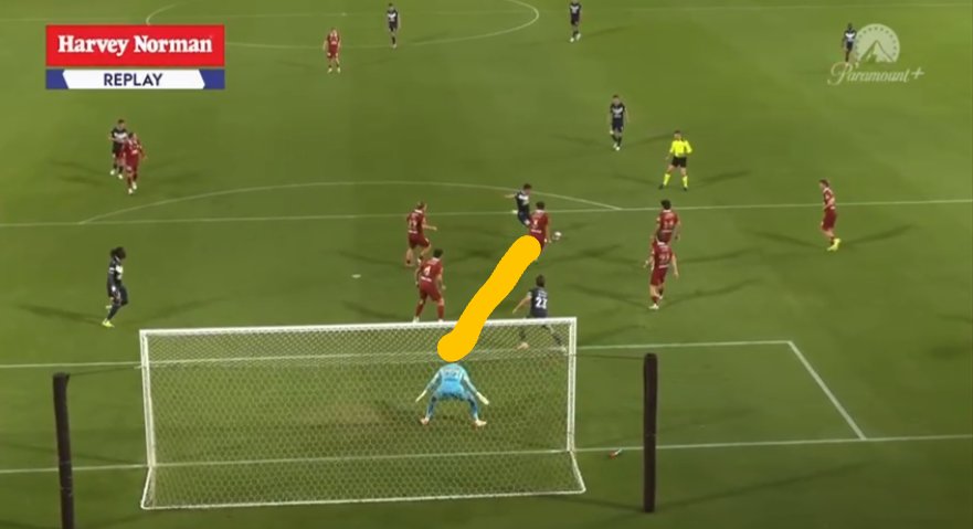 Smits has a clear view of the shot, his view isn't impeded and there is absolutely no delay in him reacting.